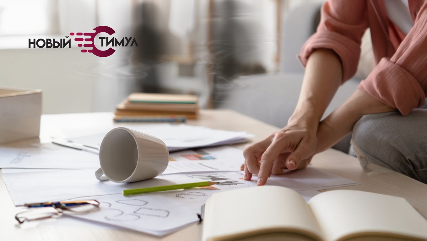 Человек за столом и галлюцинации